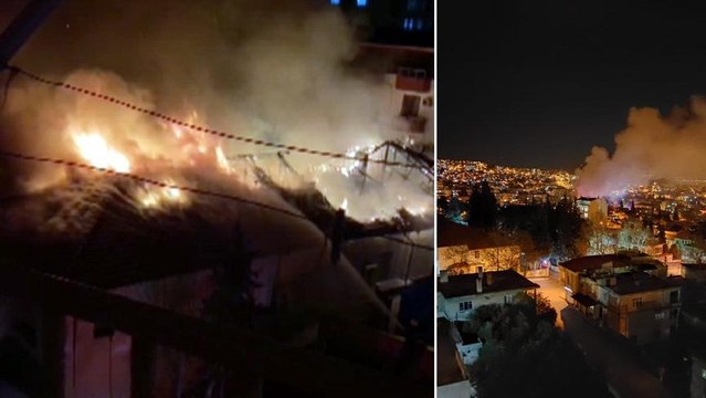 Askeri kışlada korkutan yangın