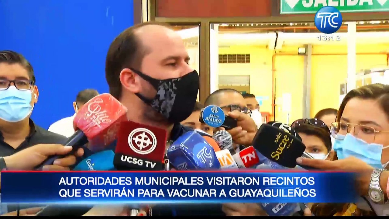 Autoridades de Guayaquil recorrieron los lugares donde se aplicará la vacunación contra el COVID-19
