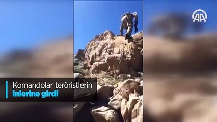 Komandolar teröristlerin inlerine girdi