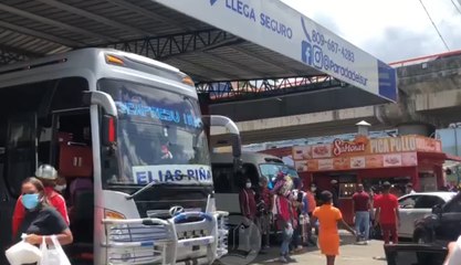 Tímido flujo de personas en terminales de autobuses destino Cibao, este Martes Santo