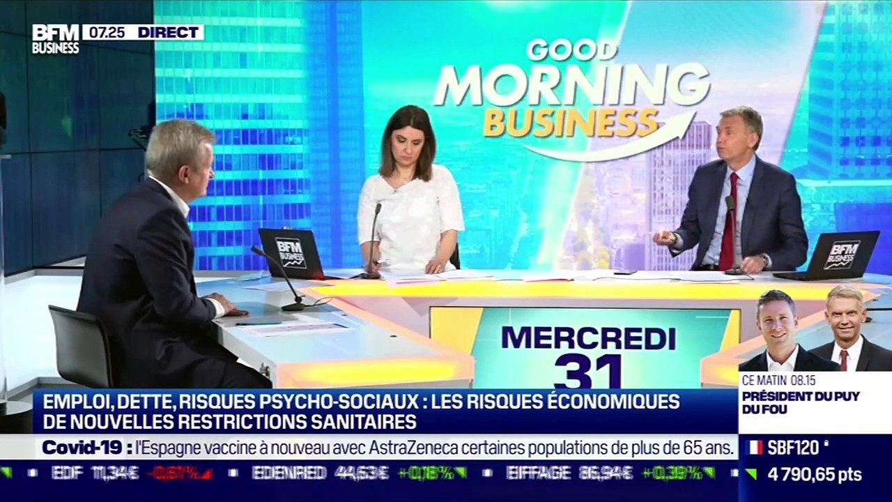 Thibaut Bechetoille (CroissancePlus) : Emploi, dette, risques psycho-sociaux... quels sont les risques économiques de nouvelles restrictions sanitaires ? - 31/03