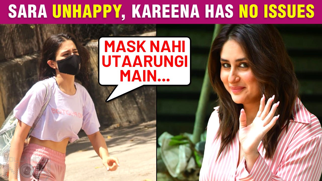 Sara Ali Khan & Kareena's Reaction When Photographers Request Them To Remove Mask