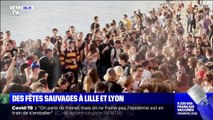 Les images des deux fêtes sauvages survenues à Lyon et Lille ce mardi