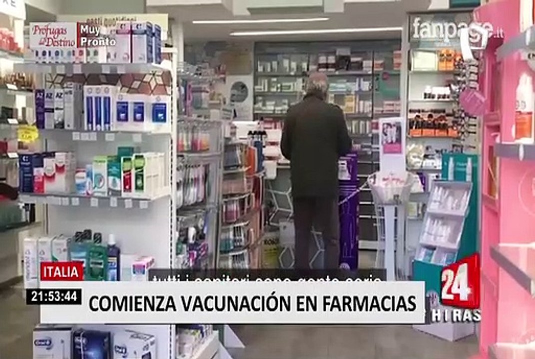 Italia: personas podrán ser vacunadas en farmac...