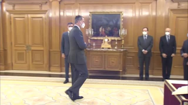 Calviño, Díaz y Belarra prometen sus nuevos cargos ante el rey