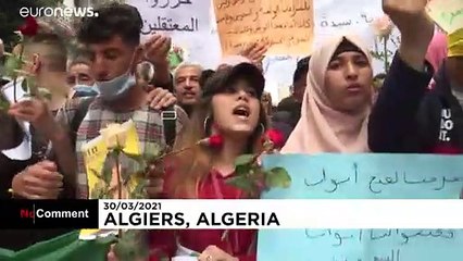 Protesters march for prisoners of conscience in Algeria