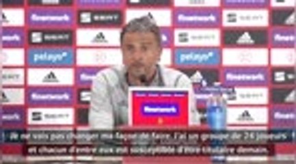 Espagne - Enrique : "Je respecte l'avis de chacun, mais c'est moi le sélectionneur"
