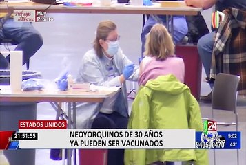 Nueva York inició vacunación contra la COVID-19 de mayores de 30 años