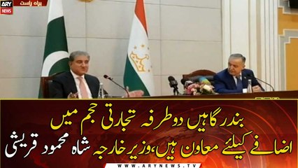 Ports help to increase bilateral trade volume: FM Qureshi