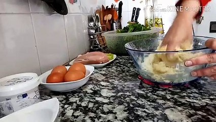 Quiche Aux Epinards Et Poulet.  كيش بالسبانخ والدجاج