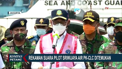 Rekaman Suara Pilot Sriwijaya Air PK-CLC Ditemukan