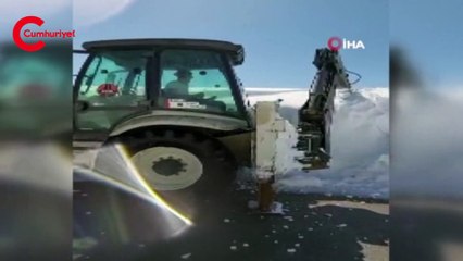 Erzurum’da adam boyu kar