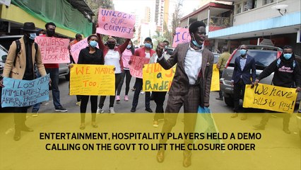 Entertainment, hospitality players held a demo calling on the govt to lift the closure order of businesses