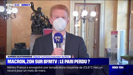 Adrien Quatennens (LFI): "Après 1 an, notre problème, c'est le virus mais aussi l'équipe en place qui prend des décisions hasardeuses"