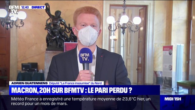 Adrien Quatennens (LFI): Après 1 an, notre problème, c'est le virus mais aussi l'équipe en place qui prend des décisions hasardeuses