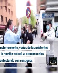 Un grupo de estetica de neonazi increpa a Iglesias en Coslada