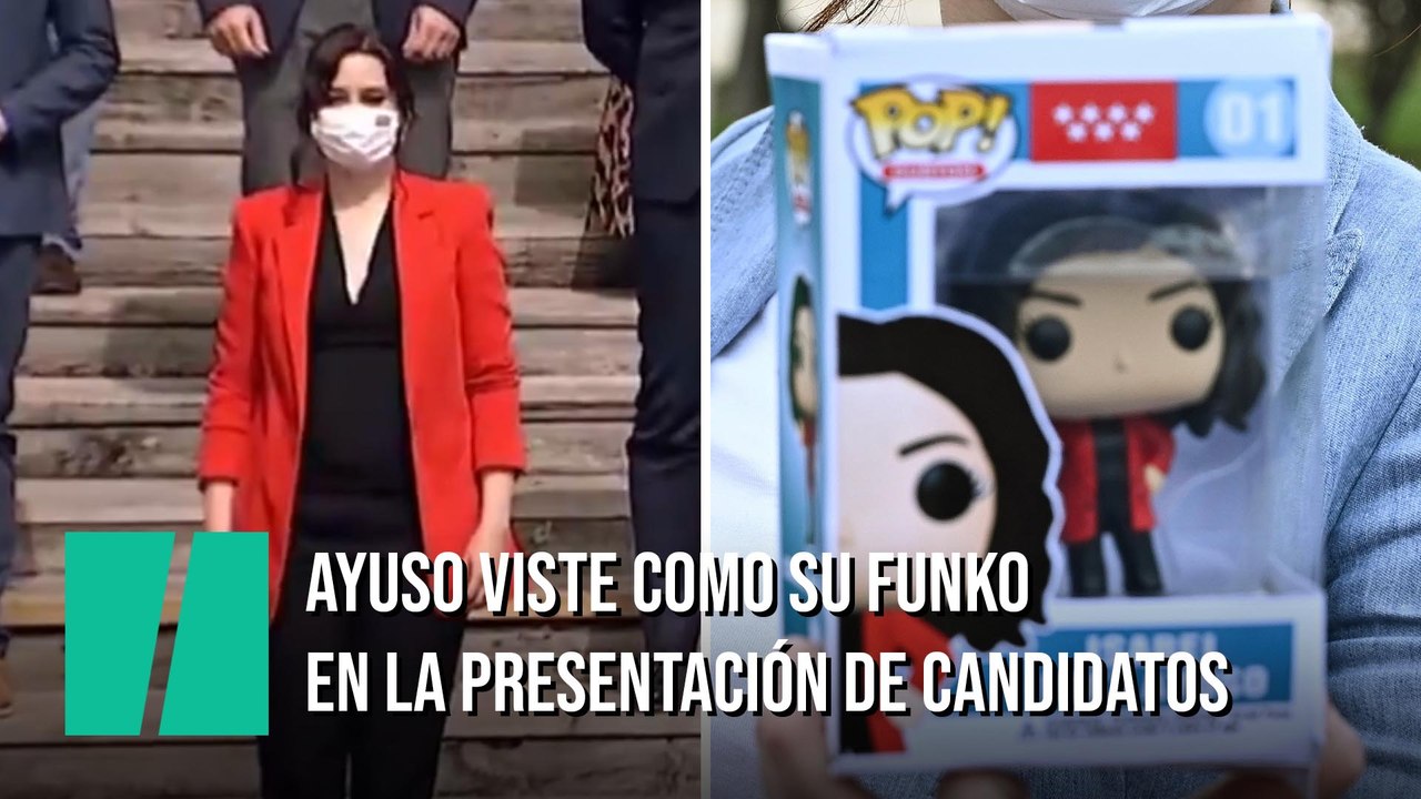 Isabel Díaz Ayuso viste como su Funko en la presentación de candidatos -  Vídeo Dailymotion