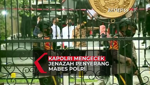 Kapolri Mengecek Jenazah Terduga Teroris Lakukan Penembakan di Mabes Polri