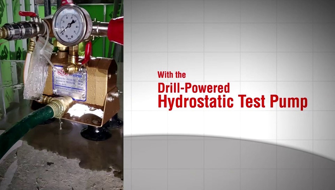 Drill-Powered Hydrostatic Test Pump on Location - Reed Manufacturing