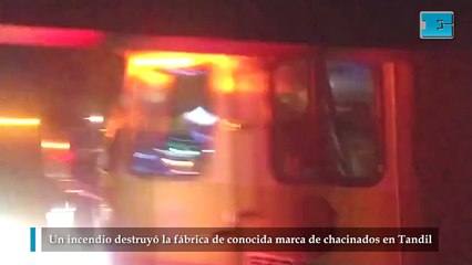 Un incendio destruyó la fábrica de conocida marca de chacinados en Tandil