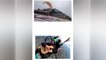 Bir müzisyen atlayış yaptığı sırada yamaç paraşütünde gitar çalıp, şarkı söyledi
