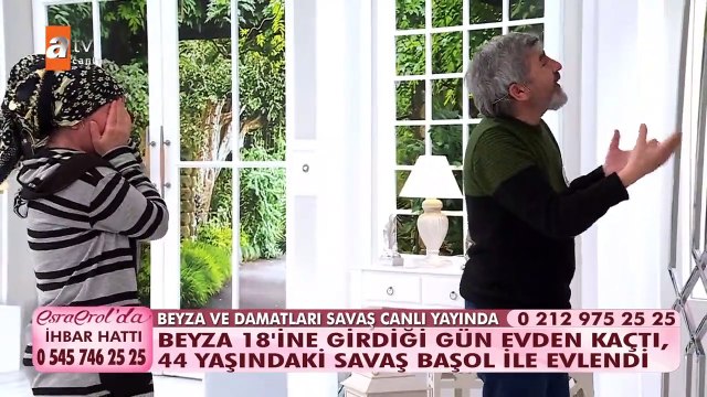 Beyza ve damatları Savaş canlı yayında...