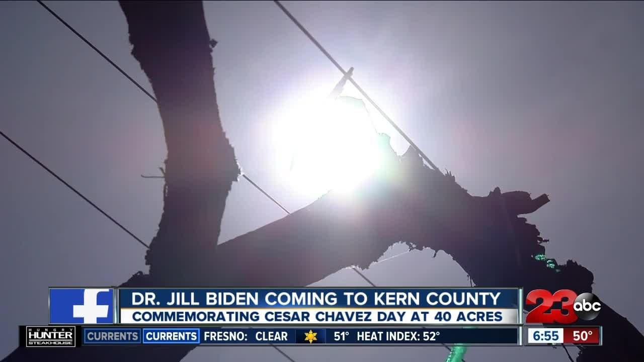 First Lady Dr. Jill Biden  to arrive today at 40 Acres in Delano