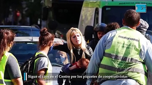 Sigue el caos en el Centro por los piquetes de cooperativistas