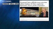 Italie : un officier arrêté en flagrant délit d'espionnage, Rome expulse deux diplomates russes