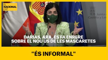 Darias, ara, es fa enrere sobre el nou ús de les mascaretes: "És informal"