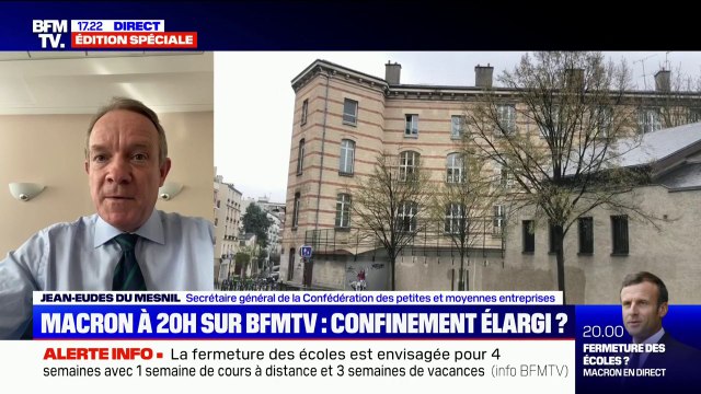 Pour Jean-Eudes du Mesnil (CPME), une fermeture des écoles serait difficile à gérer pour les entreprises