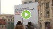 Una gran lona cubre el Círculo de Bellas Artes de Madrid en el marco de las elecciones