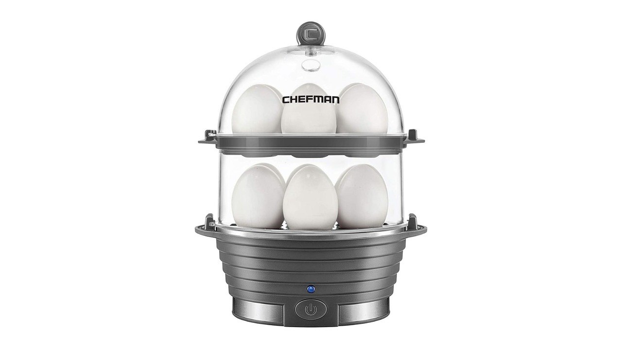 This Egg Cooker Hard Boils, Steams, Poaches, an...