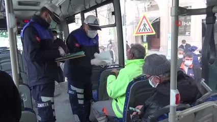 Kırmızı kategorideki Aksaray'da halk otobüsleri denetlendi