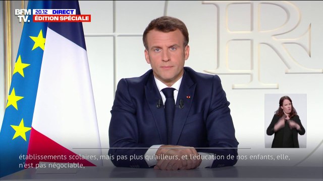 Emmanuel Macron: Les parents qui devront garder leurs enfants et ne peuvent pas télétravailler auront droit au chômage partiel