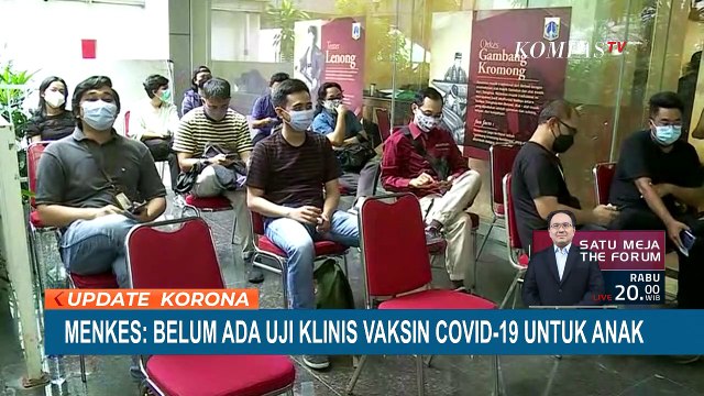 Menkes: Belum Ada Uji Klinis Vaksin Corona untuk Anak