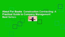 About For Books  Construction Contracting: A Practical Guide to Company Management  Best Sellers