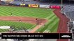 Mike Tauchman Practices at First Base in Yankees Workout