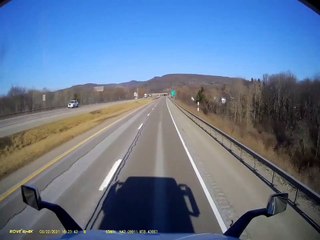 Semi Driver Has Close Call with Deer Crossing Highway