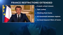 Desplazamientos limitados, toque de queda y cierre de comercios y escuelas en Francia