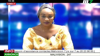 JT BAMBARA 19H30 DU 31 MARS 2021