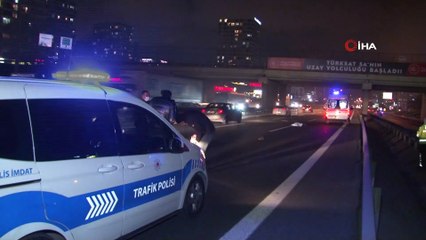 Basın Ekspres'te yolun karşısına geçen yaşlı adama araç çarptı