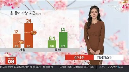 [날씨] 올 들어 가장 포근…서울 한낮 24도