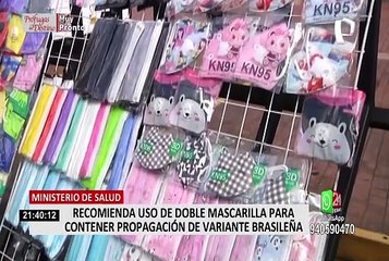 Minsa: recomiendan uso de doble mascarilla para frenar contagios por variante brasileña