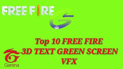 FREE FIRE GREEN SCREEN VFX_TOP 10  FREEFIRE TEXT 3D GREEN SCREEN VFX_ FREEFIRE GREE SCREEN (PART-1) ( 720 X 1280 )