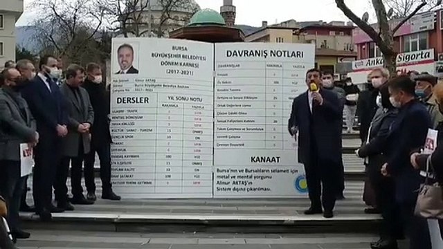İyi Parti Bursa İl Başkanı Türkoğlu, Bursa Belediye Başkanı Aktaş'a 'karne' verdi