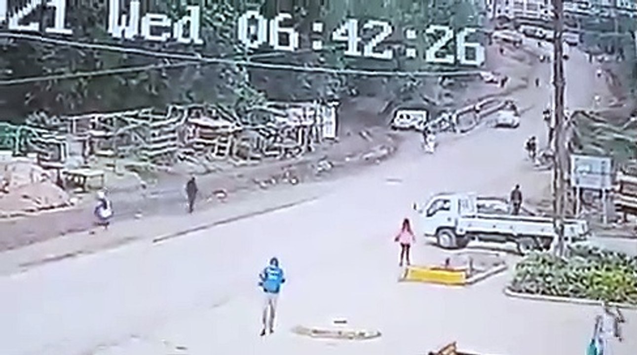 CCTV Captures Moment Lorry Rams Speeding Boda Boda