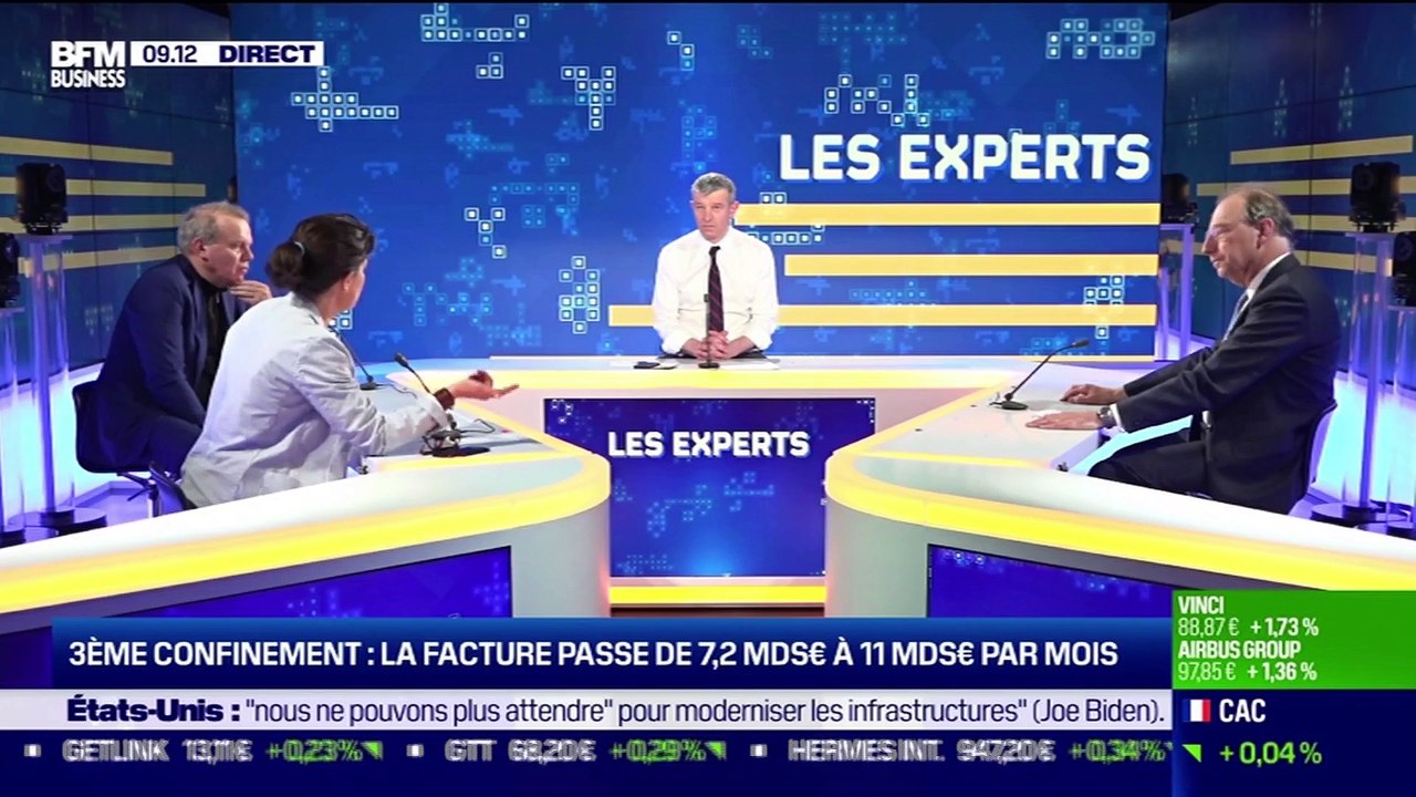 Les Experts : La facture du troisième confinement passe de 7,2 Mds€ à 11 Mds€ par mois - 01/04