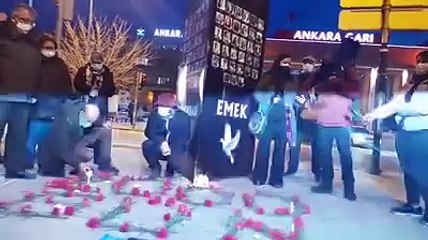 Ankara Gar Katliamı'nın  hayatını kaybedenler anıldı