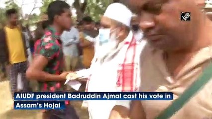 Assam polls: Badruddin Ajmal casts his vote in Hojai